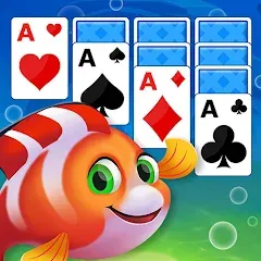 Скачать взломанную Solitaire Fish Klondike Card (Солитер Карточная игра Клондайк Фиш)  [МОД Много монет] - полная версия apk на Андроид