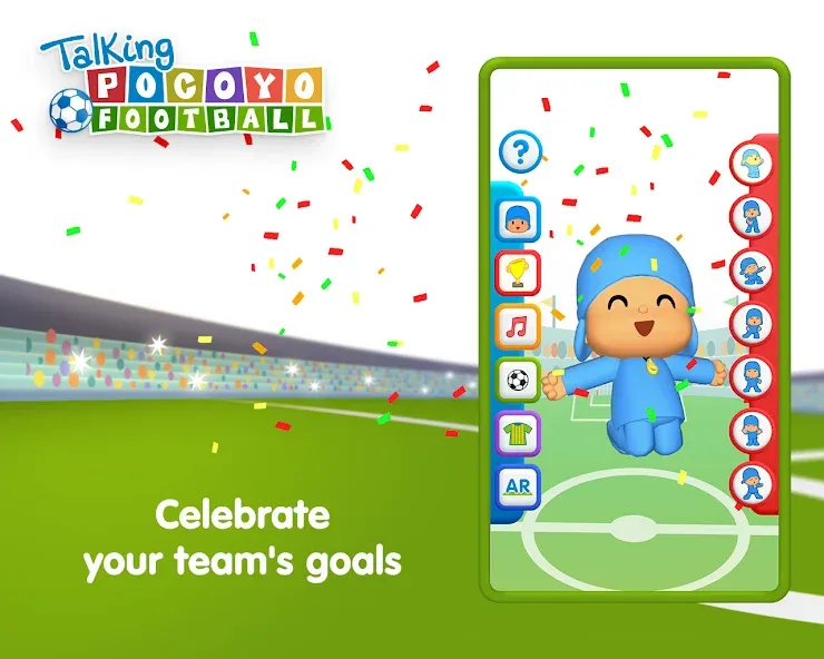 Talking Pocoyo Football  [МОД Menu] Screenshot 3