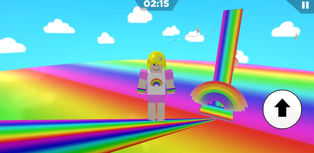 Rainbow Parkour sweet Girl (Рейнбоу Паркур милая девушка)  [МОД Menu] Screenshot 2