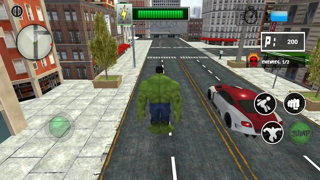 Monster Superhero: Green Fight  [МОД Много денег] Screenshot 2