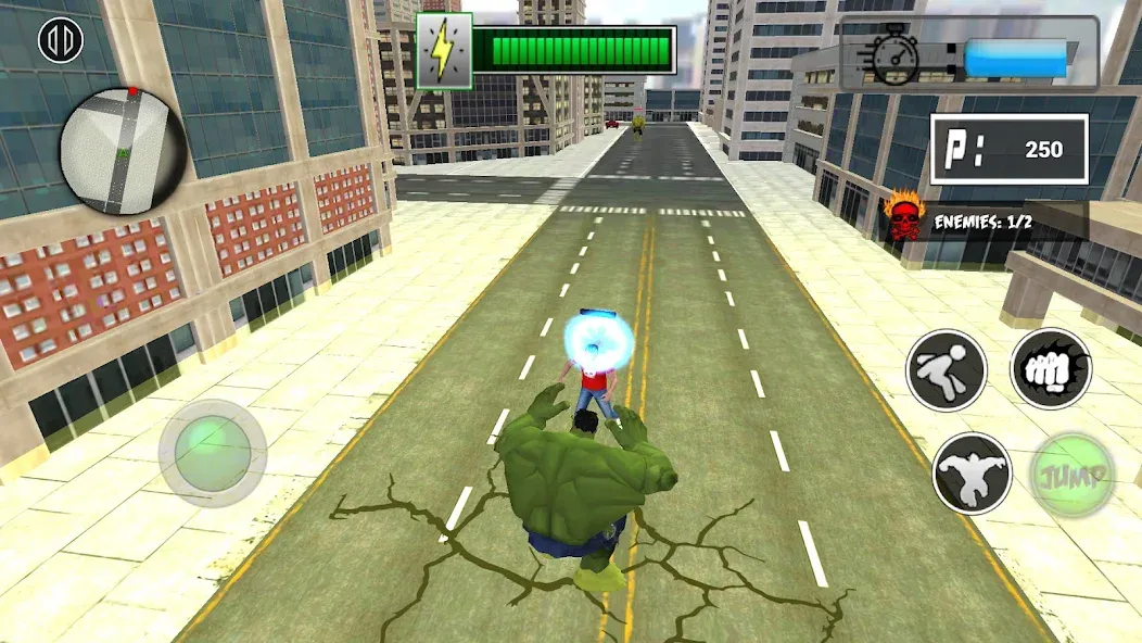 Monster Superhero: Green Fight  [МОД Много денег] Screenshot 3