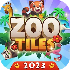 Взломанная Zoo Tile - Match Puzzle Game (Зу Тайл)  [МОД Бесконечные монеты] - полная версия apk на Андроид