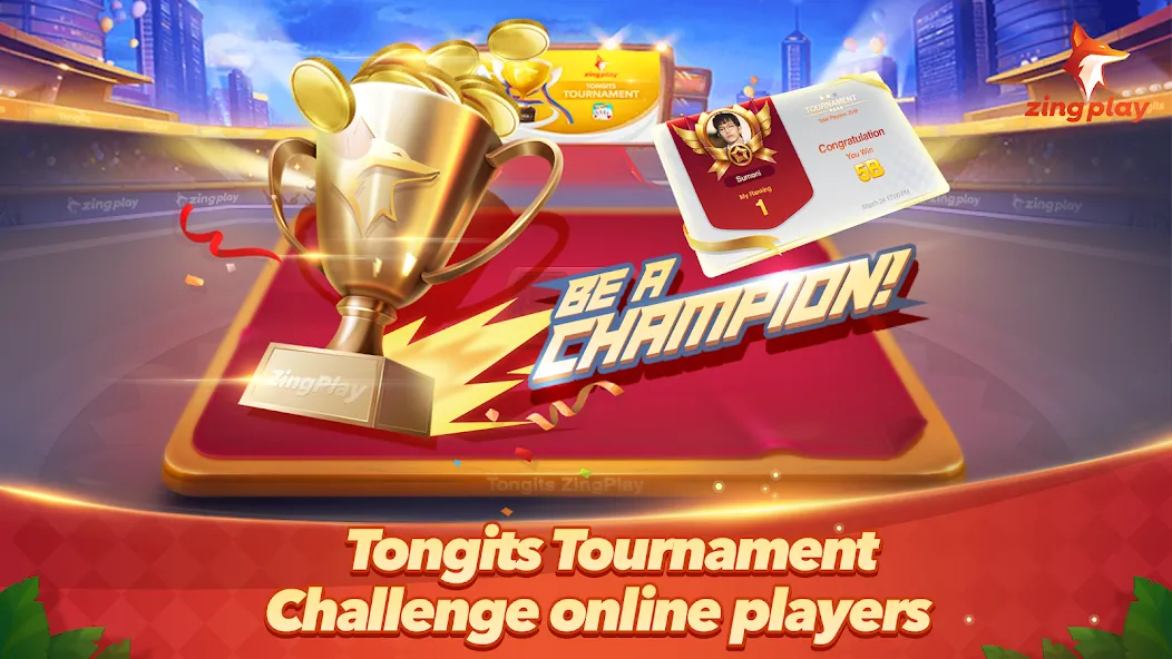 Tongits ZingPlay-Fun Challenge (Тонгитс ЗингПлэй)  [МОД Много монет] Screenshot 1