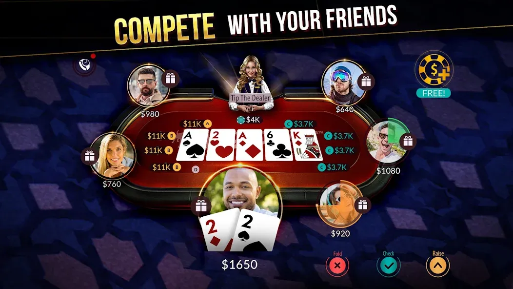 Zynga Poker ™ – Texas Holdem (Зинга Покер)  [МОД Все открыто] Screenshot 3