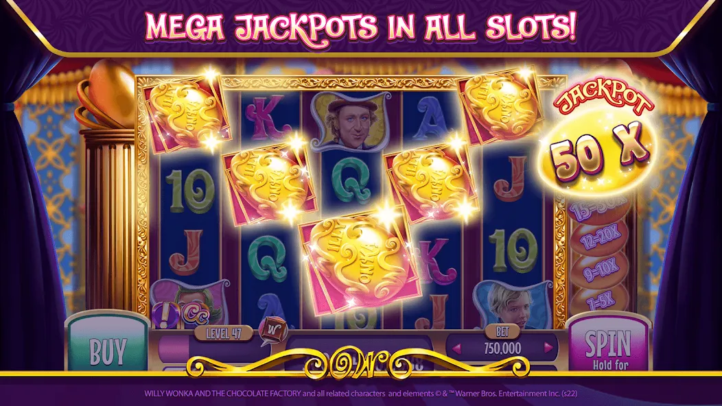 Willy Wonka Vegas Casino Slots (Вилли Вонка Вегас Казино Слоты)  [МОД Unlimited Money] Screenshot 4