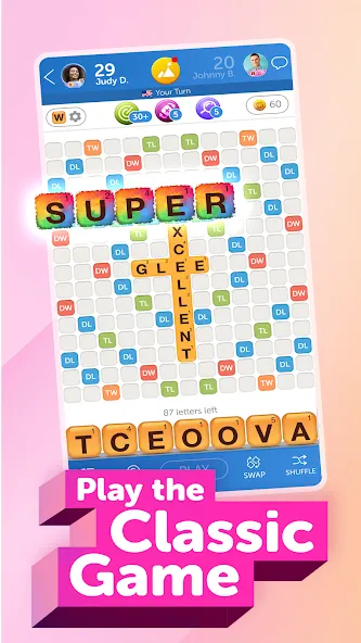 Words With Friends 2 Word Game (Вордс вит Френдс 2 Классик)  [МОД Много монет] Screenshot 1