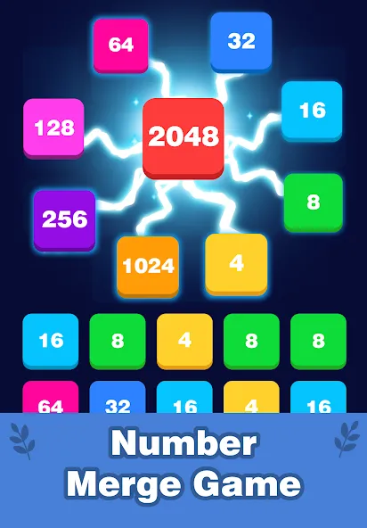 2248 Number block puzzle 2048 (Две тысячи двести сорок восемь)  [МОД Бесконечные деньги] Screenshot 1