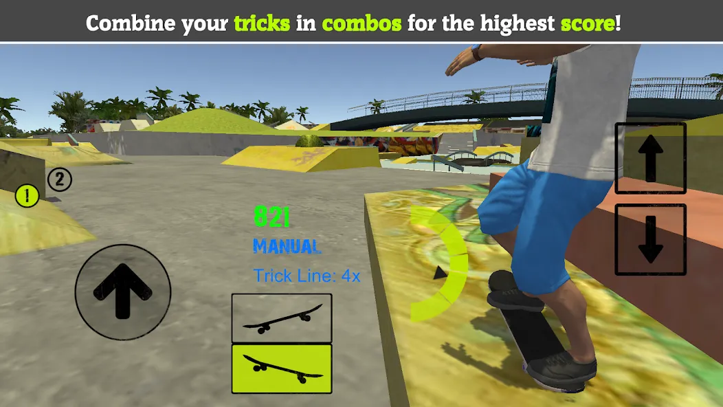 Skateboard FE3D 2 (Скейтборд 3D 2)  [МОД Все открыто] Screenshot 4