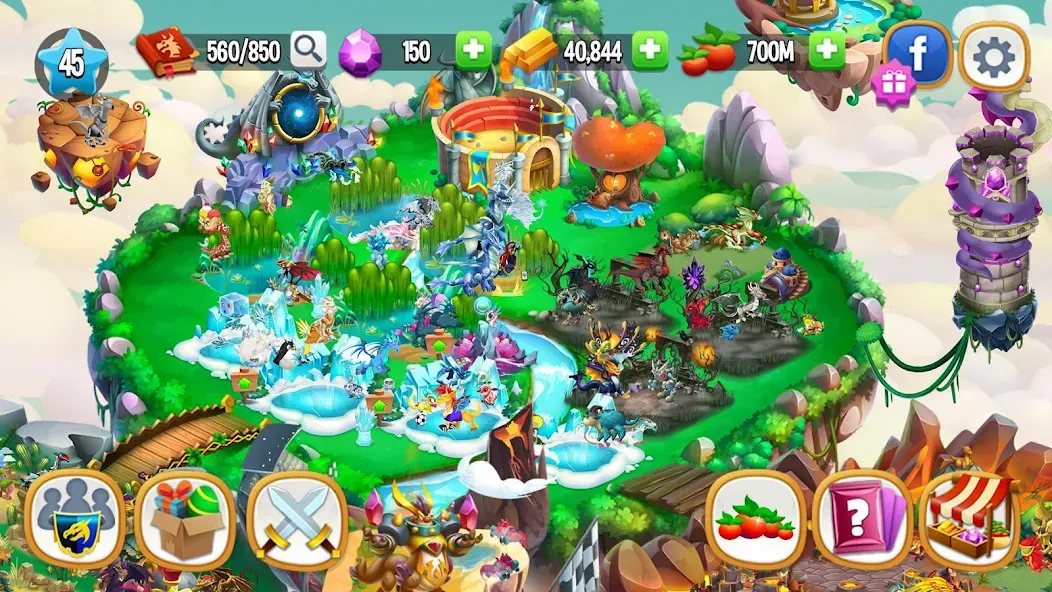 Dragon City: Mobile Adventure  [МОД Mega Pack] Screenshot 4