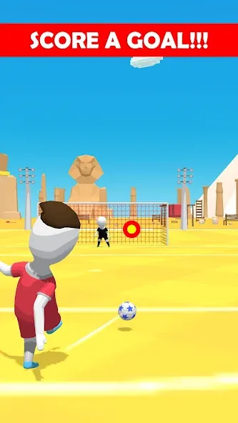 Stickman Freekick: Soccer game  [МОД Бесконечные монеты] Screenshot 2