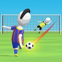 Взломанная Stickman Freekick: Soccer game  [МОД Бесконечные монеты] - последняя версия apk на Андроид