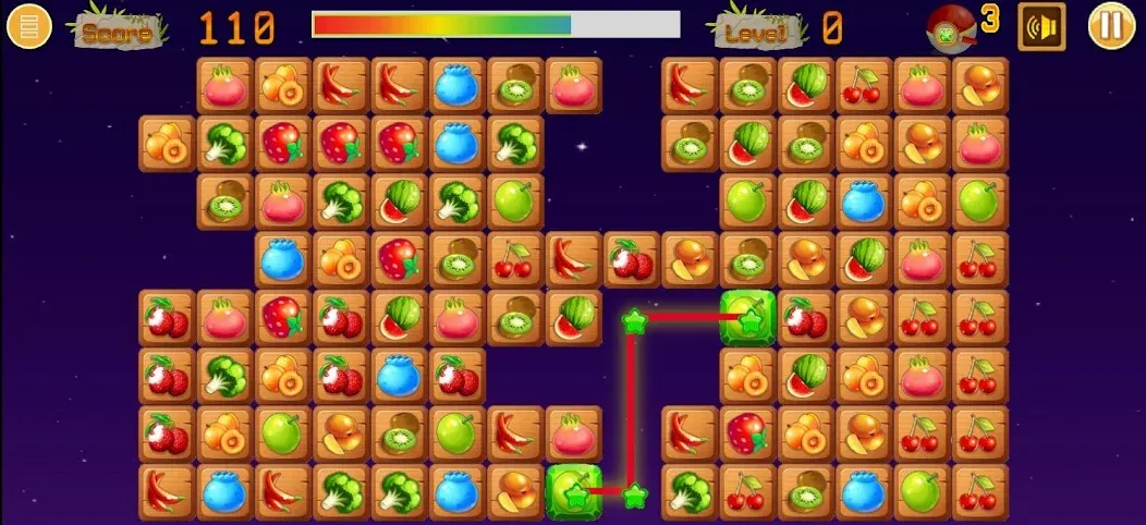 Link fruits - fruit match pair  [МОД Меню] Screenshot 4