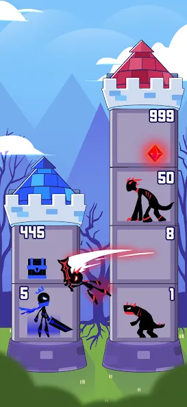 Hero Castle War: Tower Attack (Хиро Касл Вар)  [МОД Бесконечные деньги] Screenshot 1