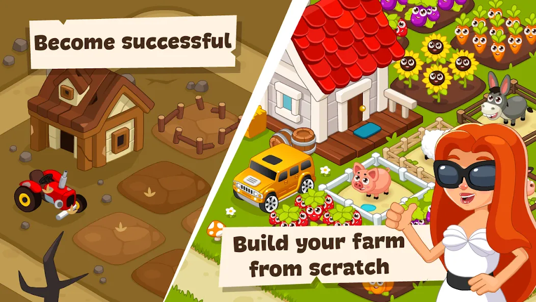 Idle Farm Game Offline Clicker  [МОД Много денег] Screenshot 2