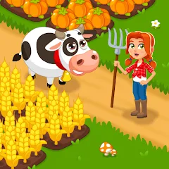 Скачать взломанную Idle Farm Game Offline Clicker  [МОД Много денег] - полная версия apk на Андроид