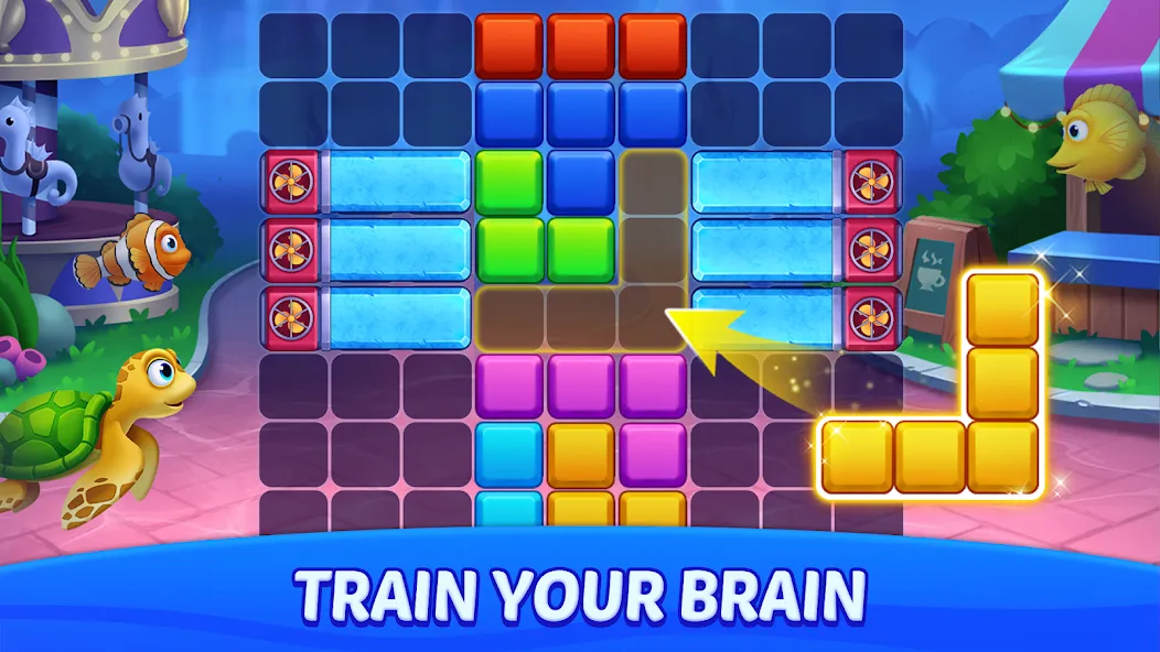 Block Puzzle Ocean  [МОД Бесконечные деньги] Screenshot 2