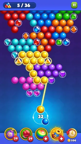 Bubble Shooter Royal Pop  [МОД Все открыто] Screenshot 5