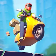 Скачать взломанную Moto City: Mad Bike Delivery (Мото Сити)  [МОД Бесконечные деньги] - последняя версия apk на Андроид