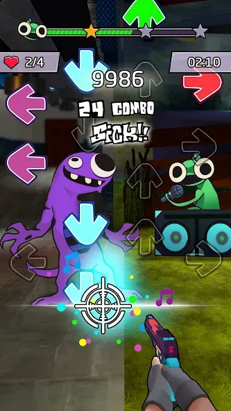 Beat Shooter Night: Rap Battle (ФНФ Фанк)  [МОД Бесконечные монеты] Screenshot 3