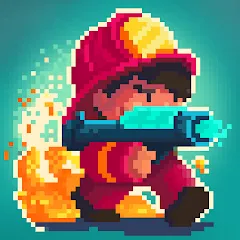 Скачать взломанную Firefighter: pixel shooter  [МОД Бесконечные деньги] - стабильная версия apk на Андроид