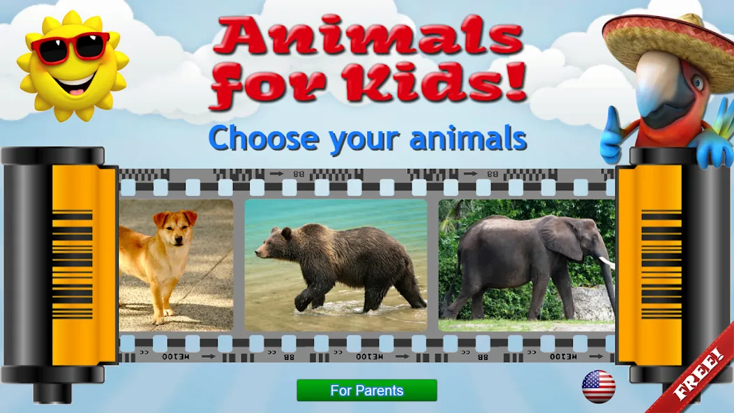 Animals for Kids  [МОД Много монет] Screenshot 1