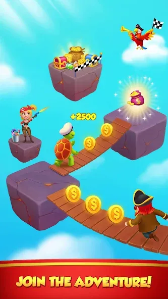 Coin Rush - Pirate GO! (Коин Раш)  [МОД Все открыто] Screenshot 2