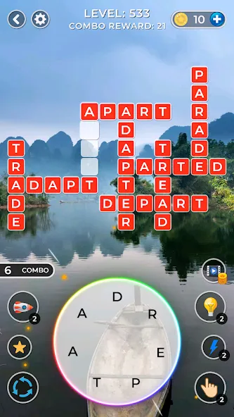 WOW4:Word Connect Offline Word (ВАУ 4)  [МОД Бесконечные монеты] Screenshot 4