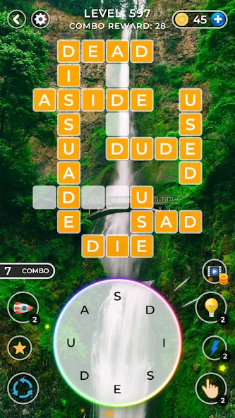 WOW4:Word Connect Offline Word (ВАУ 4)  [МОД Бесконечные монеты] Screenshot 5