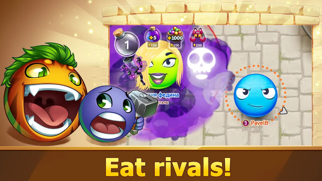 Hungry Battle: Multiplayer PVP  [МОД Бесконечные деньги] Screenshot 2