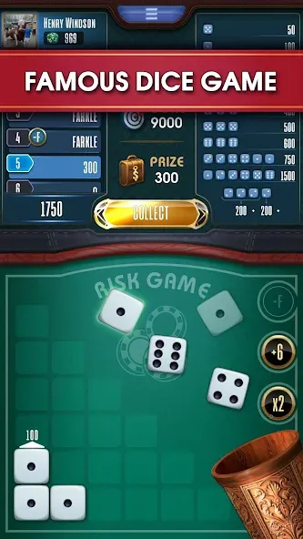 Farkle online 10000 Dice Game  [МОД Много монет] Screenshot 1