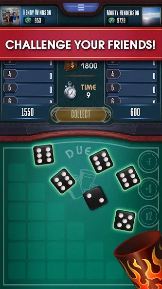 Farkle online 10000 Dice Game  [МОД Много монет] Screenshot 3