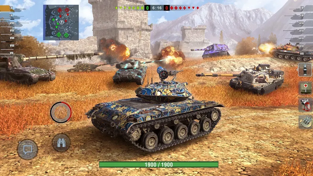 World of Tanks Blitz (Ворлд оф Танкс Блиц ПВП)  [МОД Все открыто] Screenshot 4