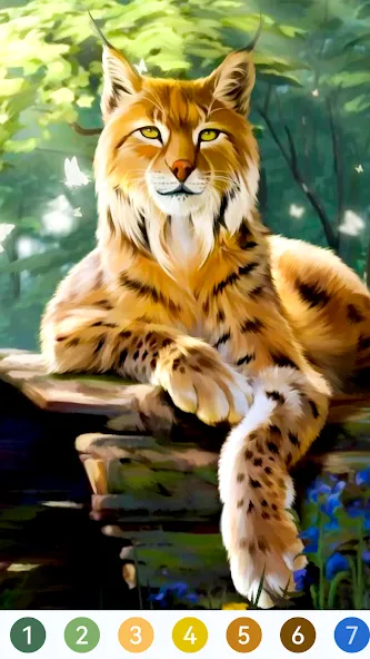 Animal Paint by Number Game (Анимал Пэйнт бай Намбер Гэйм)  [МОД Бесконечные монеты] Screenshot 2