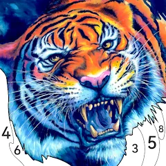 Скачать взломанную Animal Paint by Number Game (Анимал Пэйнт бай Намбер Гэйм)  [МОД Бесконечные монеты] - стабильная версия apk на Андроид