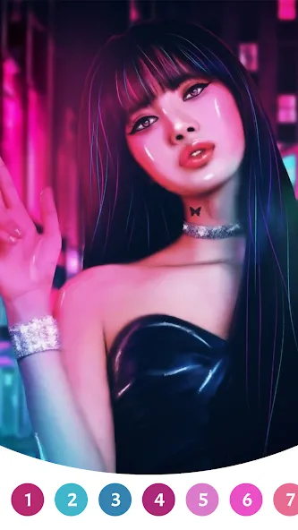 BlackPink Paint by Number (БлэкПинк Раскраска по номерам)  [МОД Много монет] Screenshot 1