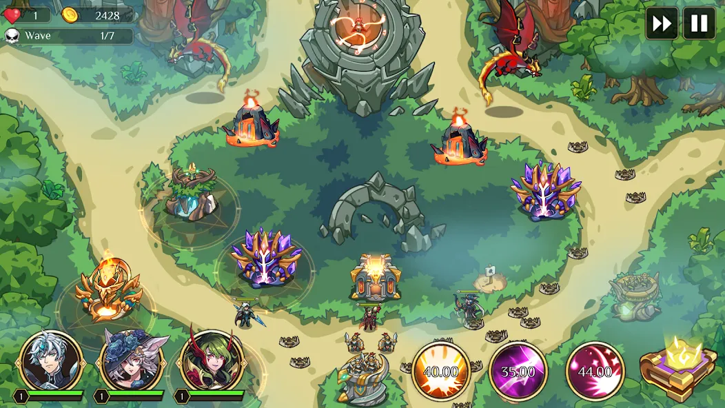 Kingdom War: Tower Defense TD (ТД Рояль)  [МОД Бесконечные деньги] Screenshot 5