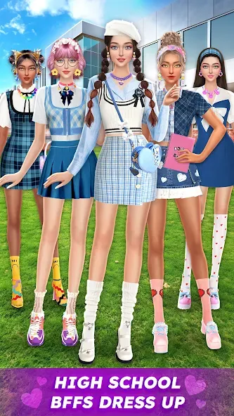 College Dress Up for Girls (Капель Макеовер)  [МОД Menu] Screenshot 1