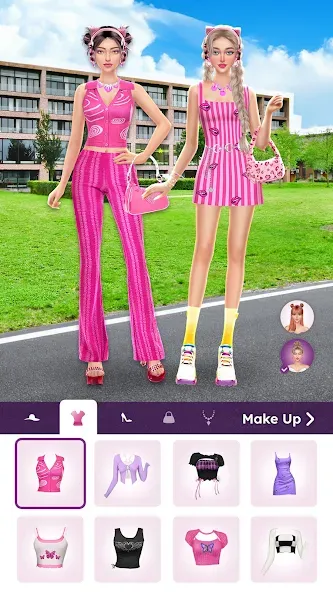 College Dress Up for Girls (Капель Макеовер)  [МОД Menu] Screenshot 2