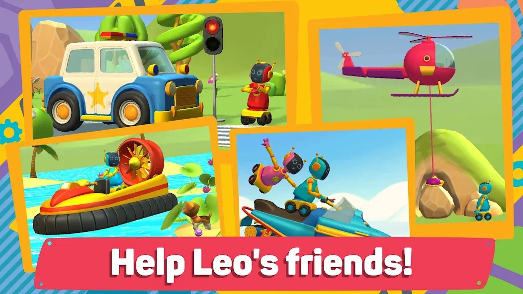 Leo 2: Puzzles & Cars for Kids  [МОД Бесконечные деньги] Screenshot 2