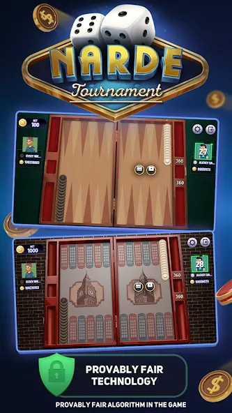 Narde Tournament  [МОД Бесконечные деньги] Screenshot 1