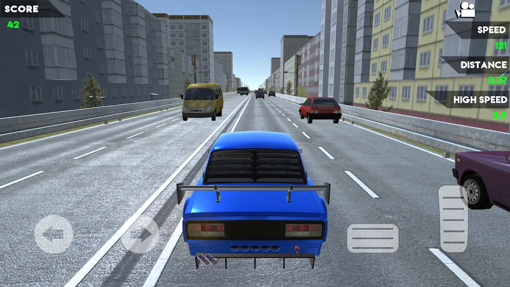 Turbo VAZ: Traffic Racer  [МОД Бесконечные деньги] Screenshot 3
