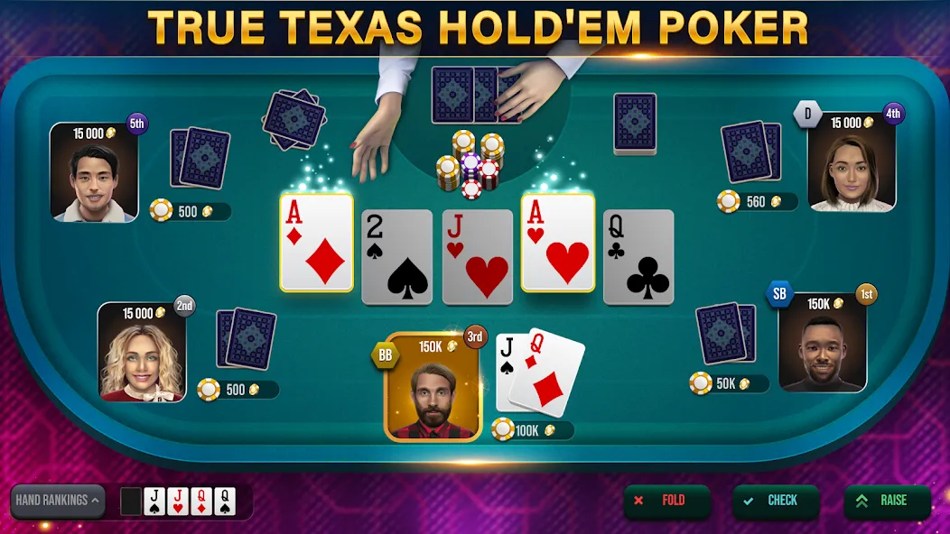 Poker Tour: Texas Holdem World (Покер Тур)  [МОД Много монет] Screenshot 1