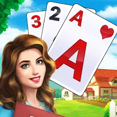 Скачать взломанную Tripeaks Solitaire - Home Town  [МОД Unlocked] - стабильная версия apk на Андроид