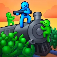 Взломанная Train Defense: Zombie Game (Трейн Дефенс)  [МОД Много денег] - полная версия apk на Андроид