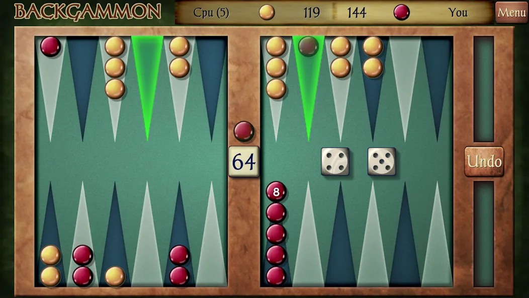 Backgammon (Бэкгаммон)  [МОД Menu] Screenshot 1