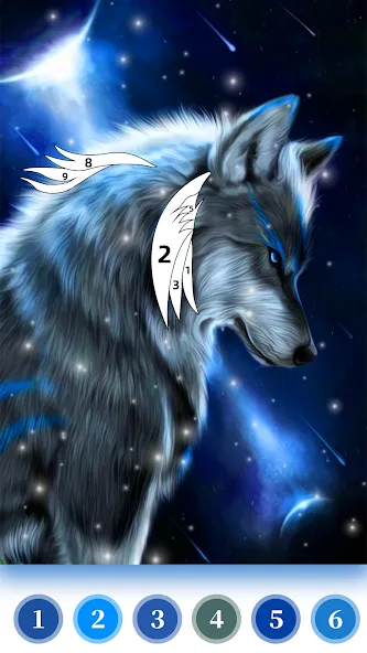 Wolf Coloring Book Color Game (Вульф Колоринг Бук Колор Гейм)  [МОД Mega Pack] Screenshot 2