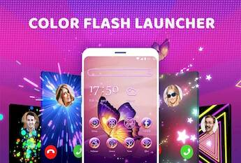  Color Flash Launcher - Call Screen, Themes   - AD-Free