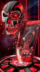  3D Tech Blood Skull Theme   - Full