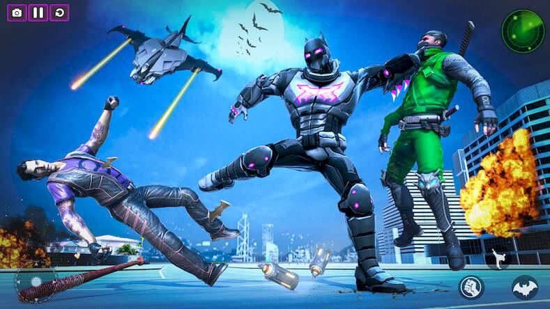 Взломанная Bat Hero Man Game : Robot Game на Андроид - Бесконечные деньги бесплатно