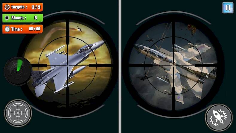 Взломанная Jet Planes Shooting Game на Андроид - Бесконечные монеты бесплатно